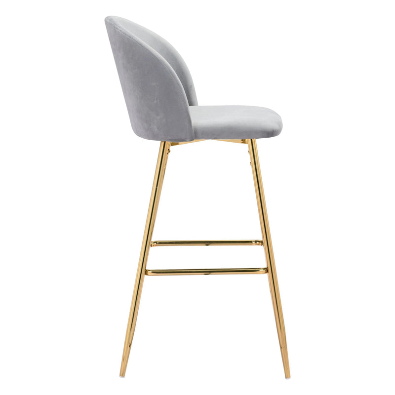 Cozy Bar Chair Gray Bar Stools LOOMLAN By Zuo Modern