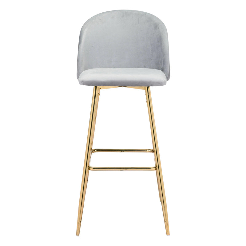 Cozy Bar Chair Gray Bar Stools LOOMLAN By Zuo Modern