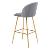 Cozy Bar Chair Gray Bar Stools LOOMLAN By Zuo Modern