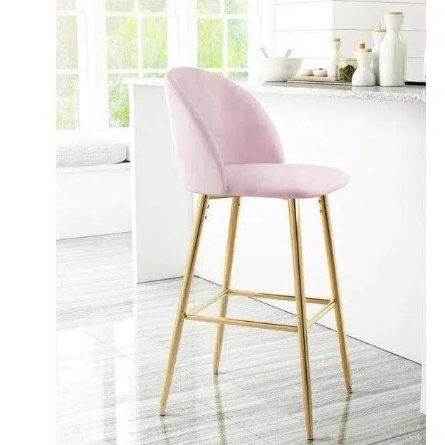 Cozy Bar Chair Pink Bar Stools LOOMLAN By Zuo Modern