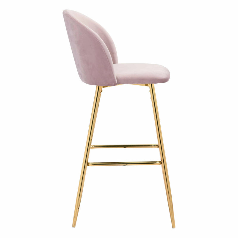 Cozy Bar Chair Pink Bar Stools LOOMLAN By Zuo Modern