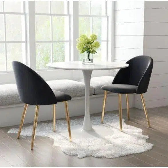 Cozy Dining Chair (Set of 2) Black Dining Chairs LOOMLAN By Zuo Modern