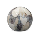 Cream Ceramic Painted Sphere Coastal Decor - Small Statues & Sculptures LOOMLAN By Jamie Young