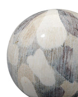 Cream Ceramic Painted Sphere Coastal Decor - Small Statues & Sculptures LOOMLAN By Jamie Young