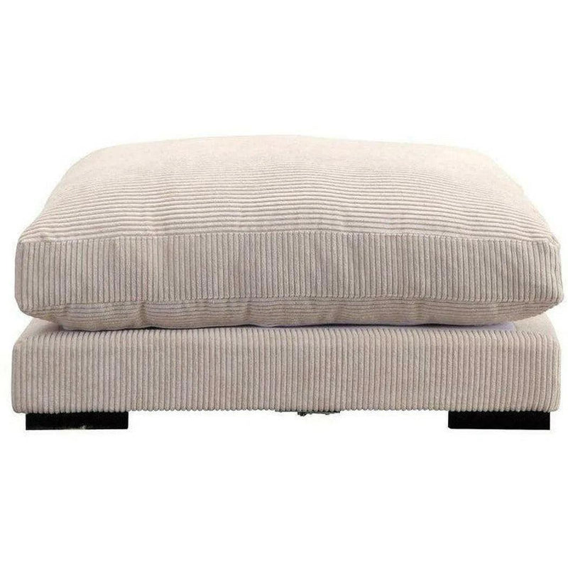 Cream Corduroy Couch Down Filled Modular Ottoman Modular Components LOOMLAN By Moe's Home