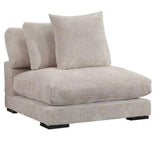 Cream Corduroy Couch Down Filled Slipper Chair Modular Modular Components LOOMLAN By Moe's Home