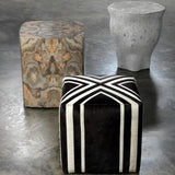 Cream Lacquer Ink Blot Curved Mid Century Modern Side Table Side Tables LOOMLAN By Jamie Young