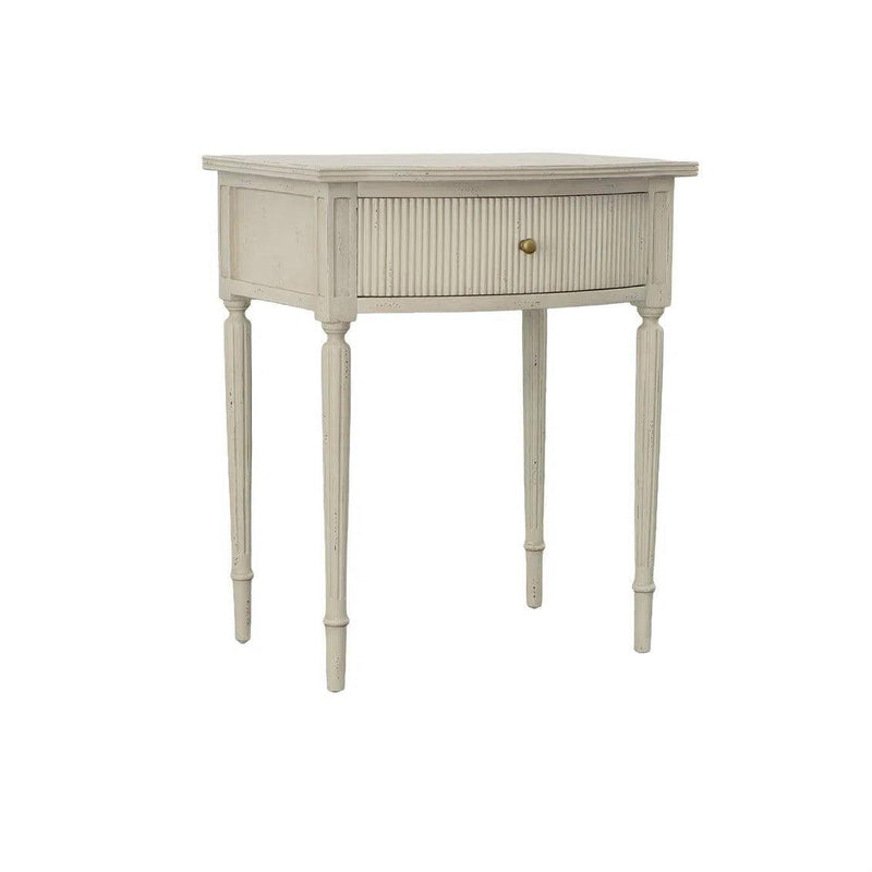 Cream Magdalin Side Table Side Tables LOOMLAN By Furniture Classics