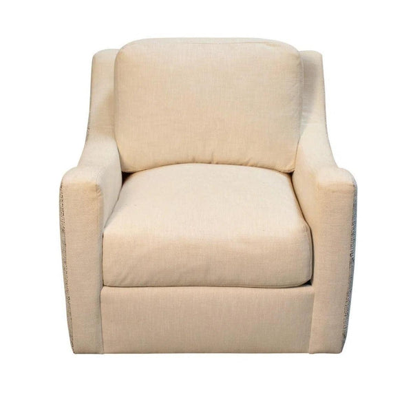 Cream Swivel Club Chair Sophie Zion Hot & Bae Porcelain Club Chairs LOOMLAN By Peninsula Home