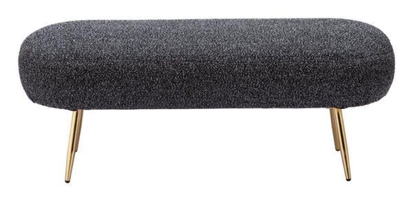 Creek Wood and Steel Glitter Black Bench