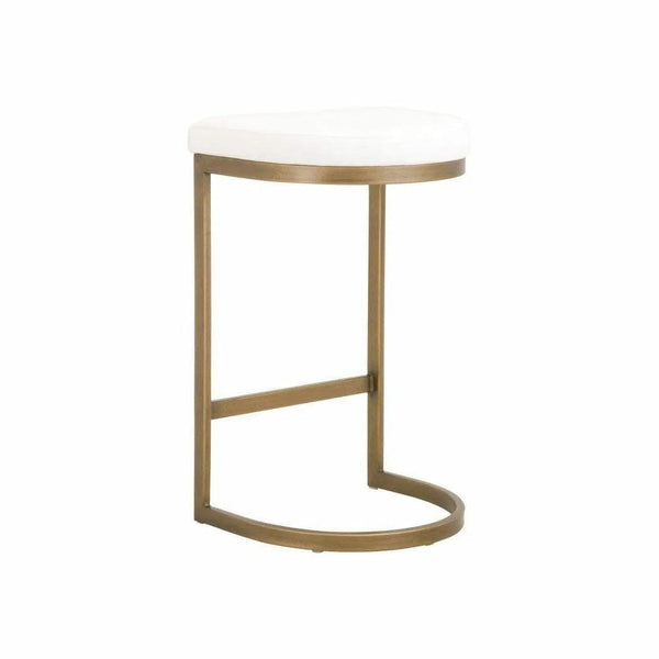 Cresta Counter Stool LiveSmart Peyton-Pearl Brushed Gold Counter Stools LOOMLAN By Essentials For Living