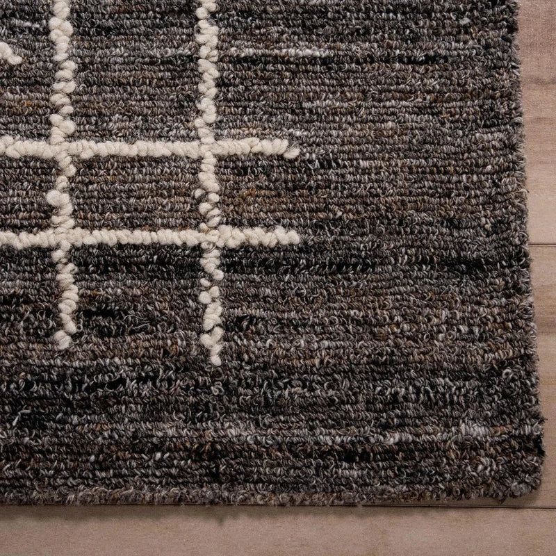 Cria Lines Dk.Brown Area Rugs For Living Room Area Rugs LOOMLAN By LOOMLAN