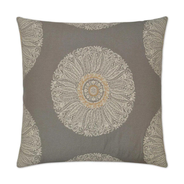 Crillon Grey Throw Pillow With Insert Throw Pillows LOOMLAN By D.V. Kap