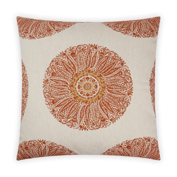 Crillon Rust Red Throw Pillow With Insert Throw Pillows LOOMLAN By D.V. Kap