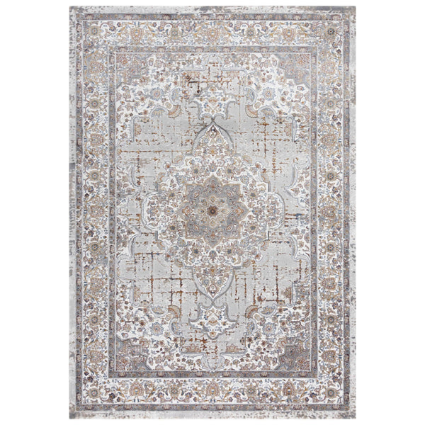Cris Floral Medallion Gray Area Rugs For Living Room Area Rugs LOOMLAN By LOOMLAN