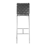 Criss Cross Bar Chair (Set of 2) Black Bar Stools LOOMLAN By Zuo Modern