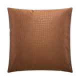 Croc Copper Throw Pillow With Insert Throw Pillows LOOMLAN By D.V. Kap