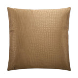 Croc Gold Throw Pillow With Insert Throw Pillows LOOMLAN By D.V. Kap