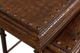 Croc Leather Nesting Tables Set 3 Side Tables LOOMLAN By Sarreid