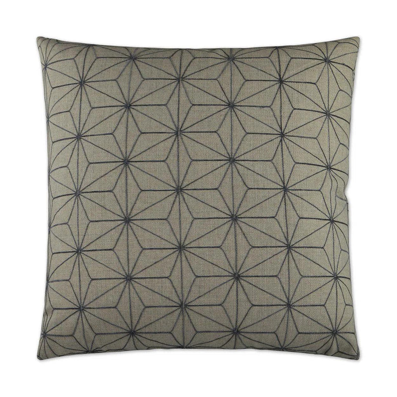 Crosby Graphite Brown Throw Pillow With Insert Throw Pillows LOOMLAN By D.V. Kap