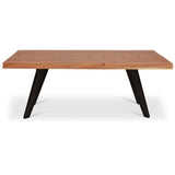 Cross Natural Solid Chamcha Wooden Rectangular Dining Table Dining Tables LOOMLAN By Urbia