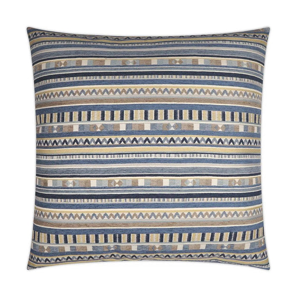 Crossing River Global Blue Large Throw Pillow With Insert Throw Pillows LOOMLAN By D.V. Kap