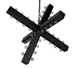 Cruzar Black Steel Light Chandeliers LOOMLAN By Noir