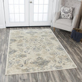 Crwt Floral Light Beige Large Area Rugs For Living Room Area Rugs LOOMLAN By LOOMLAN