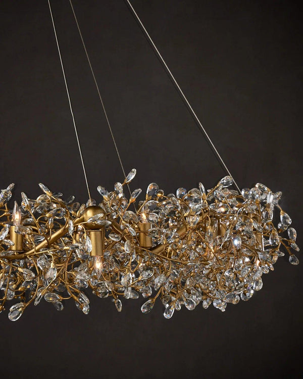 Crystal Bud Grande Ring Chandelier Chandeliers LOOMLAN By Currey & Co