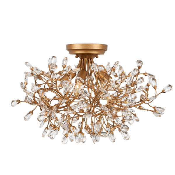 Crystal Bud Semi-Flush Mount Flush Mounts LOOMLAN By Currey & Co