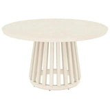 Crystal Cove Wood White Round Dining Table Dining Tables LOOMLAN By Bassett Mirror