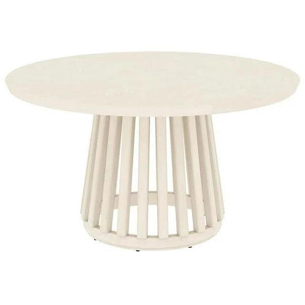 Crystal Cove Wood White Round Dining Table Dining Tables LOOMLAN By Bassett Mirror