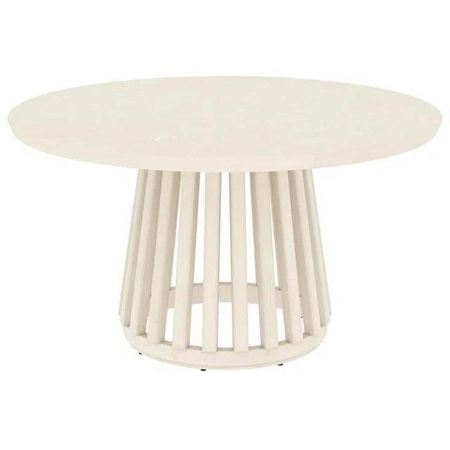 Crystal Cove Wood White Round Dining Table Dining Tables LOOMLAN By Bassett Mirror