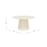 Crystal Cove Wood White Round Dining Table Dining Tables LOOMLAN By Bassett Mirror