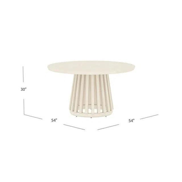 Crystal Cove Wood White Round Dining Table Dining Tables LOOMLAN By Bassett Mirror