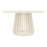 Crystal Cove Wood White Round Dining Table Dining Tables LOOMLAN By Bassett Mirror