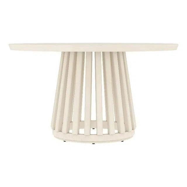 Crystal Cove Wood White Round Dining Table Dining Tables LOOMLAN By Bassett Mirror