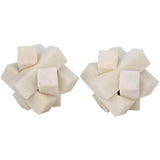 Cube Puzzle Object Marble Sculpture (Set of 2) Statues & Sculptures LOOMLAN By Noir