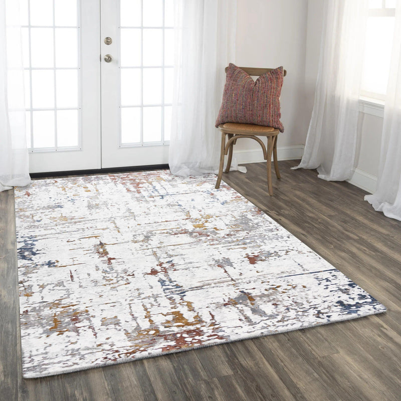 Cubi Abstract Ivory Area Rugs For Living Room Area Rugs LOOMLAN By LOOMLAN