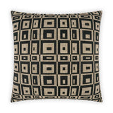 Cubic Raven Black Throw Pillow With Insert Throw Pillows LOOMLAN By D.V. Kap