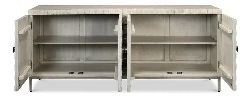 Cubist Four Door Sideboard Buffet for Dining Room Sideboards LOOMLAN By Sarreid