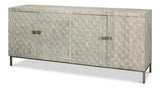 Cubist Four Door Sideboard Buffet for Dining Room Sideboards LOOMLAN By Sarreid