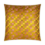 Cubit Gold Plaid Check Gold Large Throw Pillow With Insert Throw Pillows LOOMLAN By D.V. Kap