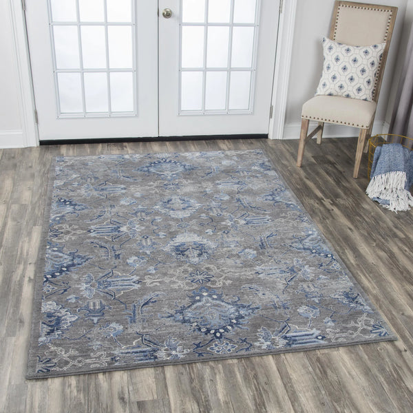 Cuca Floral Gray Large Area Rugs For Living Room Area Rugs LOOMLAN By LOOMLAN