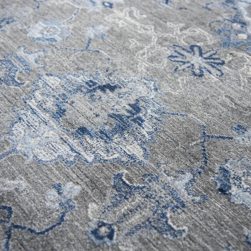 Cuca Floral Gray Large Area Rugs For Living Room Area Rugs LOOMLAN By LOOMLAN