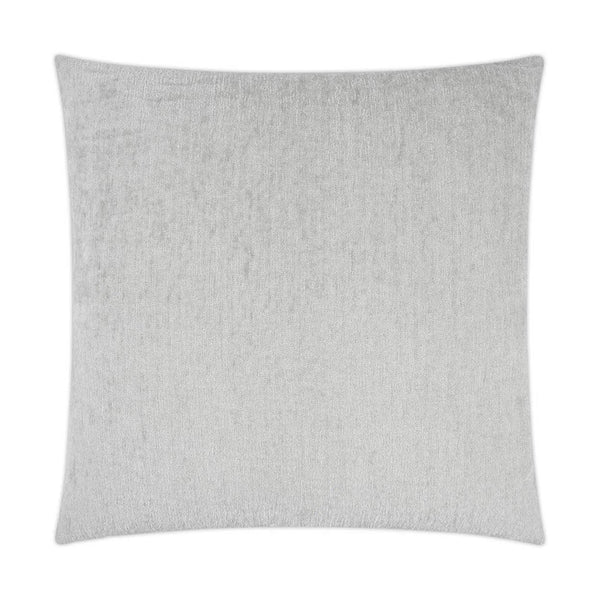 Cuddle Fog Solid Silver Large Throw Pillow With Insert Throw Pillows LOOMLAN By D.V. Kap