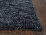 Cudi Solid Charcoal Area Rugs For Living Room Area Rugs LOOMLAN By LOOMLAN