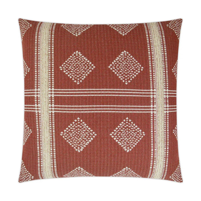 Cultural Brick Red Throw Pillow With Insert Throw Pillows LOOMLAN By D.V. Kap