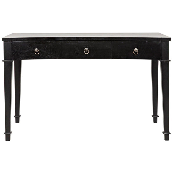 Curba Desk, Black Curved Desk With Drawers Home Office Desks LOOMLAN By Noir