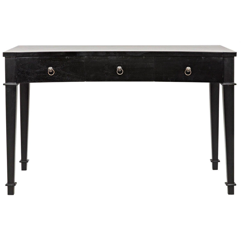 Curba Desk, Black Curved Desk With Drawers Home Office Desks LOOMLAN By Noir